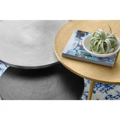 Home Decorators Collection Gold, Silver and Dark Bronze Finish Metal Coffee Tables (Set of 3) (25.5 in. W x 19.25 in. H) -Flora Home Decorators Soldes gold silver dark bronze home decorators collection nesting tables dc19 2209 a0 1000