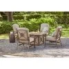Home Decorators Collection Wilshire Estates 1-Piece Aluminum Tile Top Outdoor Gas Firepit with Sunbrella Sling Fabric -Flora Home Decorators Soldes graphite home decorators collection gas fire pits arx04600k01 64 1000