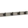 Home Decorators Collection Rustic 18 in. L Gray and Black Post Hook Rail -Flora Home Decorators Soldes gray and black home decorators collection hooks r42387h rgm u 64 1000