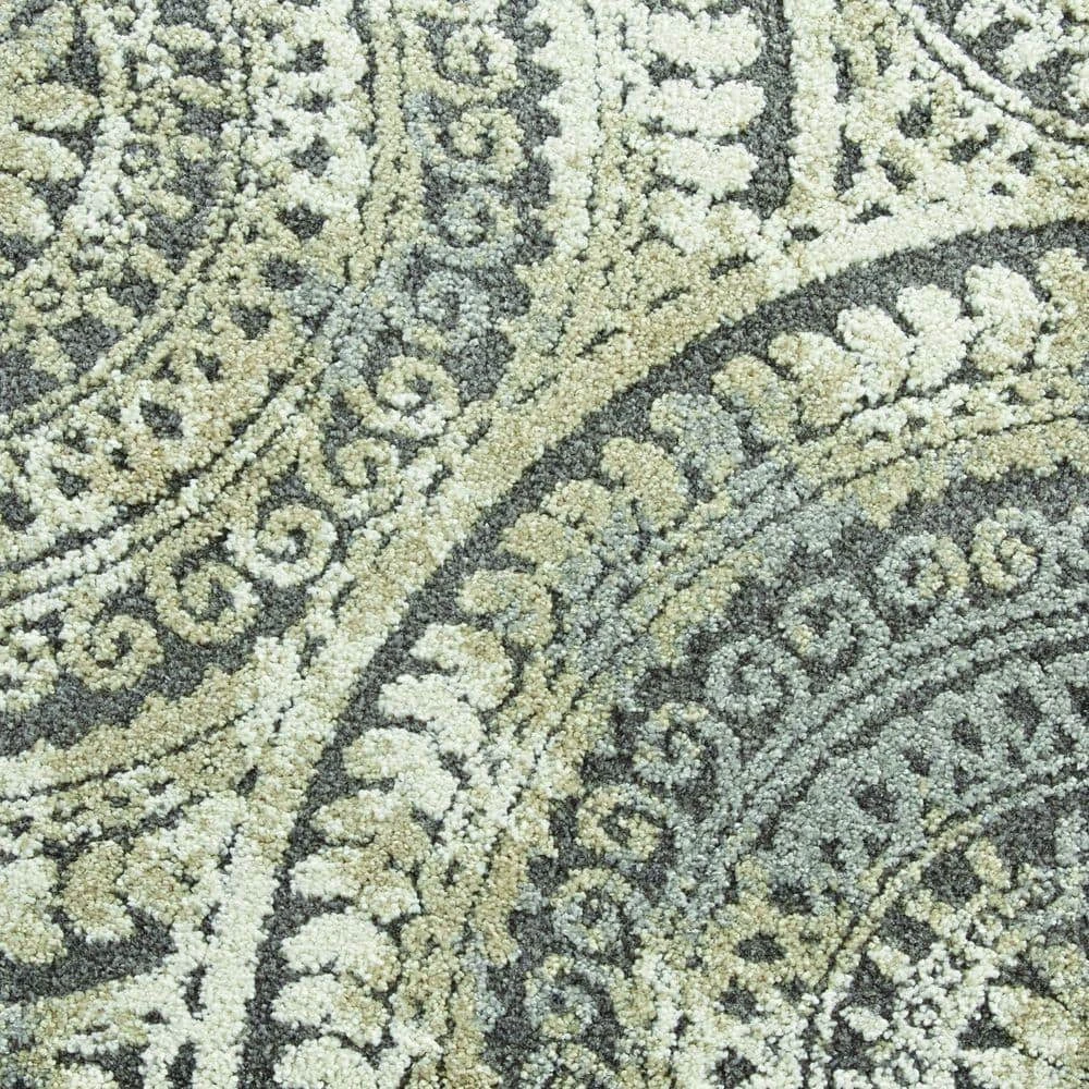 Home Decorators Collection Spiral Medallion Cool Gray Tones 8 ft. x 10 ft. Area Rug 6 Home Decorators Collection Spiral Medallion Cool Gray Tones 8 ft. x 10 ft. Area Rug - Image 4