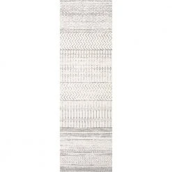 Home Decorators Collection Nova Stripes Gray 2 ft. x 14 ft. Runner Rug