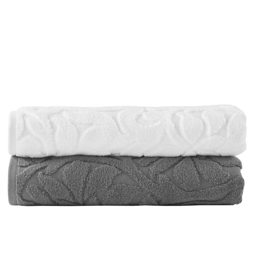 Home Decorators Collection Turkish Cotton Gray Textured Bath Sheet (Set of 2) 7 Home Decorators Collection Turkish Cotton Gray Textured Bath Sheet (Set of 2) - Image 5