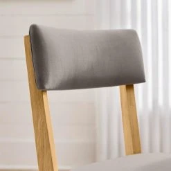 Home Decorators Collection Modern Gray Velvet Upholstered Dining Chairs with Sandy Oak Wood Accents (Set of 2) 12 Home Decorators Collection Modern Gray Velvet Upholstered Dining Chairs with Sandy Oak Wood Accents (Set of 2) -Flora Home Decorators Soldes gray home decorators collection dining chairs kw 583360 40 1000