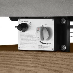 Home Decorators Collection Summerfield 39.5 in. x 25 in. Square Steel Concrete-Look Tile Top LP Gas Fire Pit -Flora Home Decorators Soldes gray home decorators collection gas fire pits 2364fp 3 4f 1000