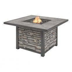 Home Decorators Collection Picanto 44.09 in. x 25.59 in. Square Steel Propane Gas Gray Fire Pit -Flora Home Decorators Soldes gray home decorators collection gas fire pits fhts80289 40 1000