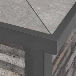 Home Decorators Collection Picanto 25.98 in. x 25.59 in. Rectangle Steel Propane Gas Gray Fire Pit -Flora Home Decorators Soldes gray home decorators collection gas fire pits fhts80317 1f 1000