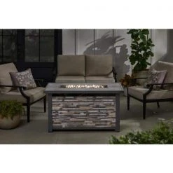 Home Decorators Collection Picanto 25.98 in. x 25.59 in. Rectangle Steel Propane Gas Gray Fire Pit -Flora Home Decorators Soldes gray home decorators collection gas fire pits fhts80317 77 1000