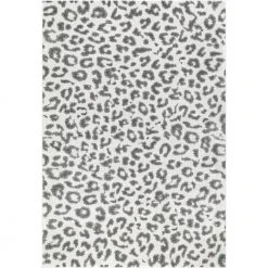 Home Decorators Collection Sebastian Leopard Print Gray 5 ft. x 8 ft. Area Rug