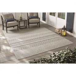 Home Decorators Collection Rhapsody Gray 8 ft. x 10 ft. Indoor/Outdoor Area Rug -Flora Home Decorators Soldes gray home decorators collection outdoor rugs 30417 1d 1000