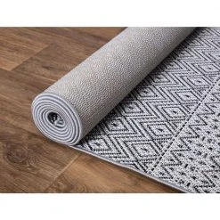 Home Decorators Collection Rhapsody Gray 8 ft. x 10 ft. Indoor/Outdoor Area Rug -Flora Home Decorators Soldes gray home decorators collection outdoor rugs 30417 66 1000