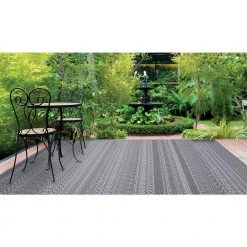 Home Decorators Collection Rhapsody Gray 8 ft. x 10 ft. Indoor/Outdoor Area Rug -Flora Home Decorators Soldes gray home decorators collection outdoor rugs 30417 77 1000