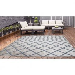 Home Decorators Collection Trellis Gray 8 ft. x 10 ft. Indoor/Outdoor Area Rug -Flora Home Decorators Soldes gray home decorators collection outdoor rugs 87227 4f 1000