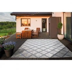 Home Decorators Collection Trellis Gray 8 ft. x 10 ft. Indoor/Outdoor Area Rug -Flora Home Decorators Soldes gray home decorators collection outdoor rugs 87227 c3 1000