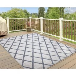 Home Decorators Collection Trellis Gray 8 ft. x 10 ft. Indoor/Outdoor Area Rug -Flora Home Decorators Soldes gray home decorators collection outdoor rugs 87227 fa 1000