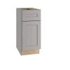 Home Decorators Collection Tremont Assembled 18 x 34.5 x 24 in. Plywood Shaker Base Kitchen Cabinet Left Soft Close in Painted Pearl Gray