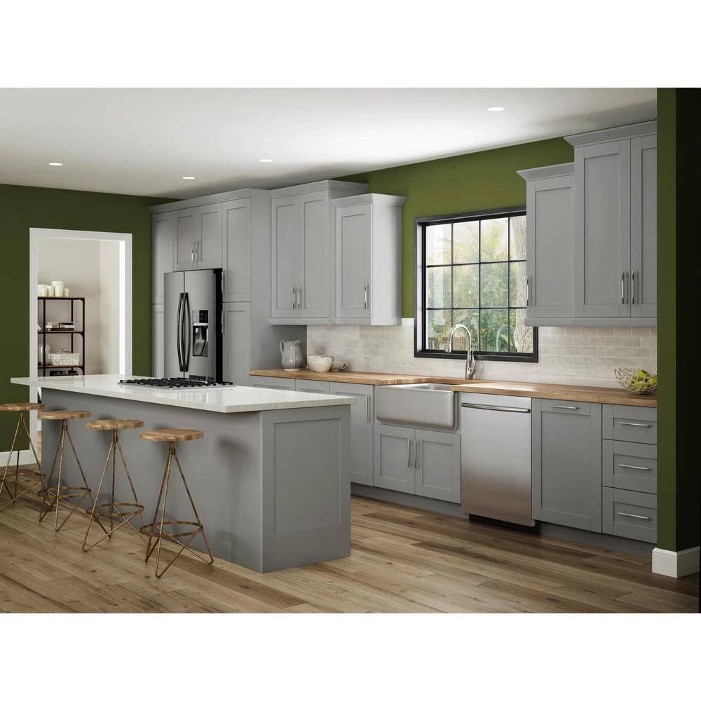 Home Decorators Collection Washington Veiled Gray Plywood Shaker Stock Assembled Base Kitchen Cabinet Soft Close 24 in. x 34.50 in. x 24 in. 9 Home Decorators Collection Washington Veiled Gray Plywood Shaker Stock Assembled Base Kitchen Cabinet Soft Close 24 in. x 34.50 in. x 24 in. - Image 7