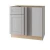 Home Decorators Collection Washington Veiled Gray Plywood Shaker Stock Assembled Corner Kitchen Cabinet Blind Right (30 in. x 34.5 in. x 24 in.) -Flora Home Decorators Soldes gray thermofoil home decorators collection assembled kitchen cabinets bbcu39r wvg 64 1000