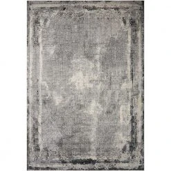 Home Decorators Collection Warner Grey/Charcoal 7 ft. 9 in. x 10 ft. 10 in. Abstract Polypropylene/Polyester Area Rug