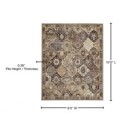 Home Decorators Collection Patchwork Gray 8 ft. x 10 ft. Medallion Area Rug -Flora Home Decorators Soldes grey home decorators collection area rugs 575946 76 1000