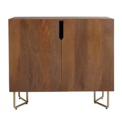 Home Decorators Collection Haze Oak Finish Wood Cabinet with Brass Finish Metal Base (33 in. W x 29.75 in. H)