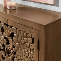 Home Decorators Collection Nadia Carved Haze Accent Cabinet with Solid Wood -Flora Home Decorators Soldes haze home decorators collection accent cabinets cac 20 002 a0 1000