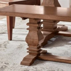 Home Decorators Collection Eldridge - Trestle Dining Bench in Haze -Flora Home Decorators Soldes haze home decorators collection dining benches hd08 f01wd 66 1000