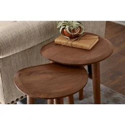 Home Decorators Collection Haze Finish Wood Accent Tables (Set of 2) (16 in. W x 21 in. H) 15 Home Decorators Collection Haze Finish Wood Accent Tables (Set of 2) (16 in. W x 21 in. H) -Flora Home Decorators Soldes haze home decorators collection nesting tables acb 2609 115 40 1000