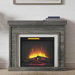 Home Decorators Collection Grafton 40 in. Freestanding Travertine Surround Electric Fireplace in Shiplap -Flora Home Decorators Soldes heritage oak home decorators collection freestanding electric fireplaces 1834fm 23 328 31 1000