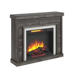 Home Decorators Collection Grafton 40 in. Freestanding Travertine Surround Electric Fireplace in Shiplap -Flora Home Decorators Soldes heritage oak home decorators collection freestanding electric fireplaces 1834fm 23 328 40 1000