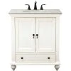 Home Decorators Collection Newport 31 in. W x 21.50 in. D Bath Vanity in Ivory with Granite Vanity Top in Champagne with White Sink -Flora Home Decorators Soldes home decorators collection bathroom vanities with tops 9085 vs31l dw 64 1000