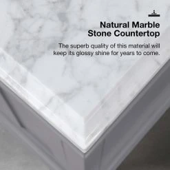 Home Decorators Collection Sonoma 24 in. W x 20 in. D x 34 in. H Bath Vanity in Pebble Gray with White Carrara Marble Top -Flora Home Decorators Soldes home decorators collection bathroom vanities with tops 9784800240 c3 1000