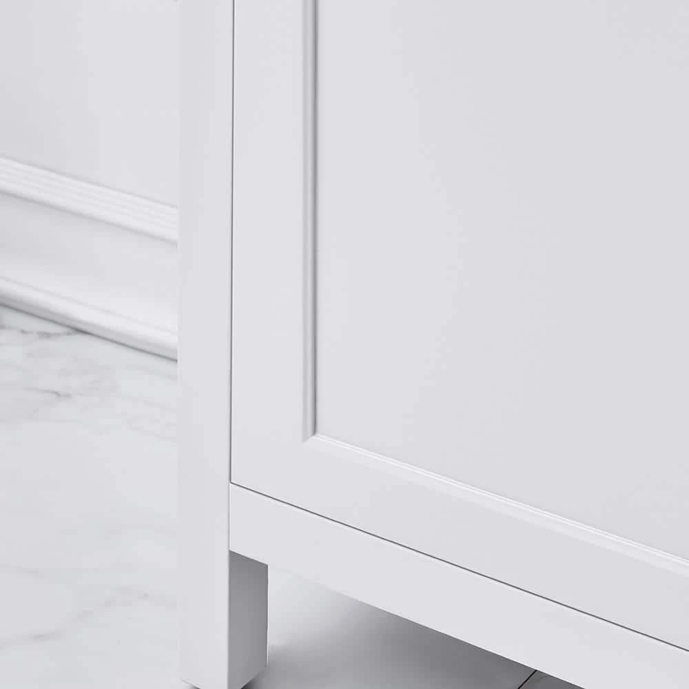 Home Decorators Collection Arvesen 18 in. W x 12 in. D Vanity in White with Ceramic Vanity Top in White with White Sink 7 Home Decorators Collection Arvesen 18 in. W x 12 in. D Vanity in White with Ceramic Vanity Top in White with White Sink - Image 5