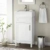 Home Decorators Collection Arvesen 18 in. W x 12 in. D Vanity in White with Ceramic Vanity Top in White with White Sink -Flora Home Decorators Soldes home decorators collection bathroom vanities with tops arvesen 18w 64 1000