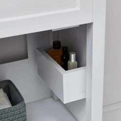 Home Decorators Collection Arvesen 18 in. W x 12 in. D Vanity in White with Ceramic Vanity Top in White with White Sink 18 Home Decorators Collection Arvesen 18 in. W x 12 in. D Vanity in White with Ceramic Vanity Top in White with White Sink -Flora Home Decorators Soldes home decorators collection bathroom vanities with tops arvesen 18w 77 1000