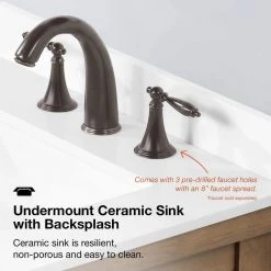 Home Decorators Collection Bellington 24 in. W x 22 in. D x 34.5 in. H Bath Vanity in Almond Toffee with White Engineered Stone Top -Flora Home Decorators Soldes home decorators collection bathroom vanities with tops bellington 24 66 1000