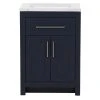 Home Decorators Collection Clady 24.5 in. W x 18.75 in. D Bath Vanity in Deep Blue with Cultured Marble Vanity Top in Silver Ash with White Sink -Flora Home Decorators Soldes home decorators collection bathroom vanities with tops hd2024p2 db 64 1000