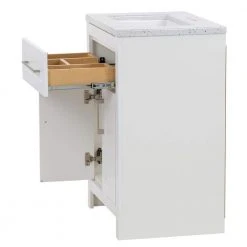 Home Decorators Collection Clady 24.5 in. W x 18.75 in. D Bath Vanity in White with Cultured Marble Vanity Top in Silver Ash with White Sink -Flora Home Decorators Soldes home decorators collection bathroom vanities with tops hd2024p2 wh 31 1000