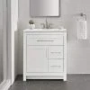 Home Decorators Collection Clady 30.5 in. W x 18.75 in. D Bath Vanity in White with Cultured Marble Vanity Top in Silver Ash with White Sink -Flora Home Decorators Soldes home decorators collection bathroom vanities with tops hd2030p2 wh 64 1000
