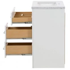 Home Decorators Collection Clady 30.5 in. W x 18.75 in. D Bath Vanity in White with Cultured Marble Vanity Top in Silver Ash with White Sink -Flora Home Decorators Soldes home decorators collection bathroom vanities with tops hd2030p2 wh a0 1000