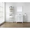 Home Decorators Collection Parkbridge 30 in. W x 15.10 in. D Vanity in White with Ceramic Vanity Top in White with White Sink