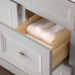 Home Decorators Collection Sedgewood 24-1/2 in. Configurable Bath Vanity in Dove Gray with Solid Surface Top in Arctic with White Sink -Flora Home Decorators Soldes home decorators collection bathroom vanities with tops pplnkdvr24d 1d 1000