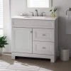 Home Decorators Collection Sedgewood 36-1/2 in. Configurable Bath Vanity in Dove Gray with Solid Surface Top in Arctic with White Sink -Flora Home Decorators Soldes home decorators collection bathroom vanities with tops pplnkdvr36d 64 1000