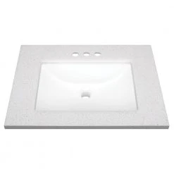 Home Decorators Collection Sedgewood 24-1/2 in. Configurable Bath Vanity in White with Solid Surface Top in Arctic with White Sink -Flora Home Decorators Soldes home decorators collection bathroom vanities with tops pplnkwht24d 66 1000