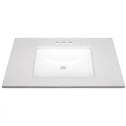 Home Decorators Collection Sedgewood 30-1/2 in. Configurable Bath Vanity in White with Solid Surface Top in Arctic with White Sink -Flora Home Decorators Soldes home decorators collection bathroom vanities with tops pplnkwht30d 66 1000