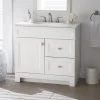 Home Decorators Collection Sedgewood 36-1/2 in. Configurable Bath Vanity in White with Solid Surface Top in Arctic with White Sink