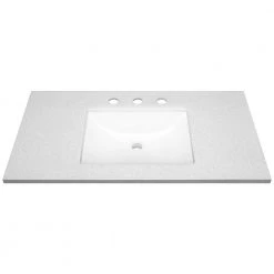 Home Decorators Collection Sedgewood 36-1/2 in. Configurable Bath Vanity in White with Solid Surface Top in Arctic with White Sink -Flora Home Decorators Soldes home decorators collection bathroom vanities with tops pplnkwht36d 66 1000