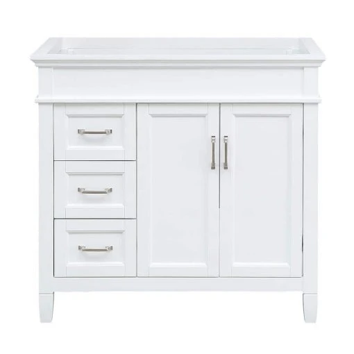 Home Decorators Collection Ashburn 36 in. W x 21.75 in. D Vanity Cabinet in White 3 Home Decorators Collection Ashburn 36 in. W x 21.75 in. D Vanity Cabinet in White -Flora Home Decorators Soldes home decorators collection bathroom vanities without tops aswa3621dl 64 1000