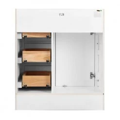 Home Decorators Collection Naples 30 in. W x 21.75 in. D Bath Vanity Cabinet in White -Flora Home Decorators Soldes home decorators collection bathroom vanities without tops nawa3021d 66 1000