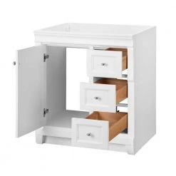 Home Decorators Collection Naples 30 in. W x 21.75 in. D Bath Vanity Cabinet in White -Flora Home Decorators Soldes home decorators collection bathroom vanities without tops nawa3021d a0 1000