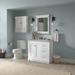 Home Decorators Collection Naples 36 in. W Bath Vanity Cabinet Only in White with Right Hand Drawers -Flora Home Decorators Soldes home decorators collection bathroom vanities without tops nawa3621d 44 1000